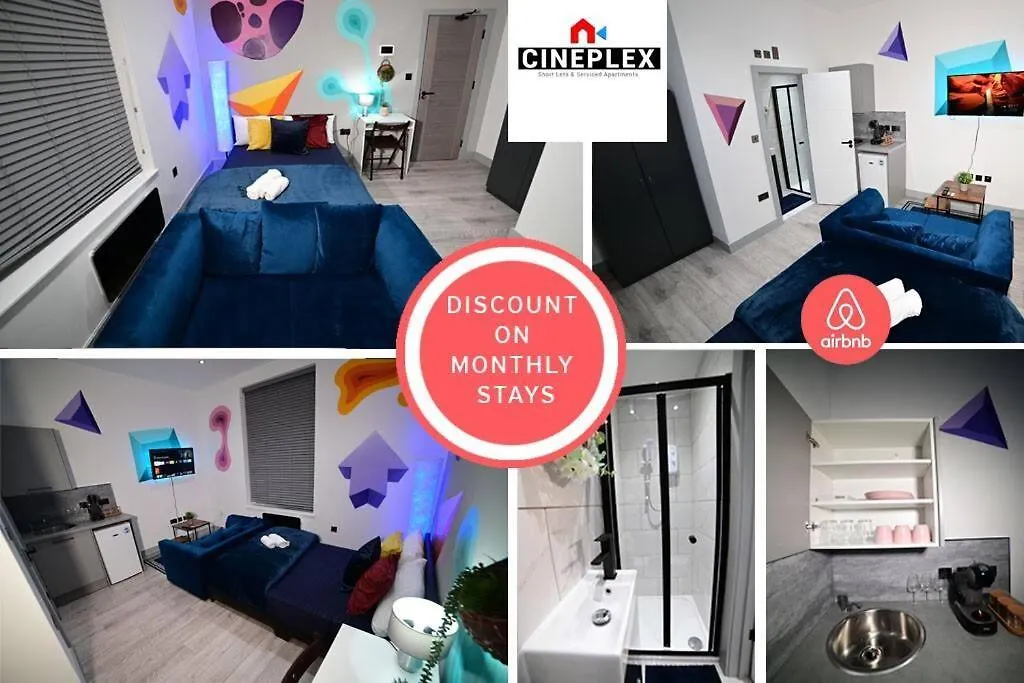 Cheerful 1Bed Studio Flat With Netflix And Wi-Fi By Cineplex Short Lets & Serviced Apartments London